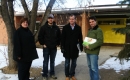Trent Wotherspoon with community leaders in Nokomis